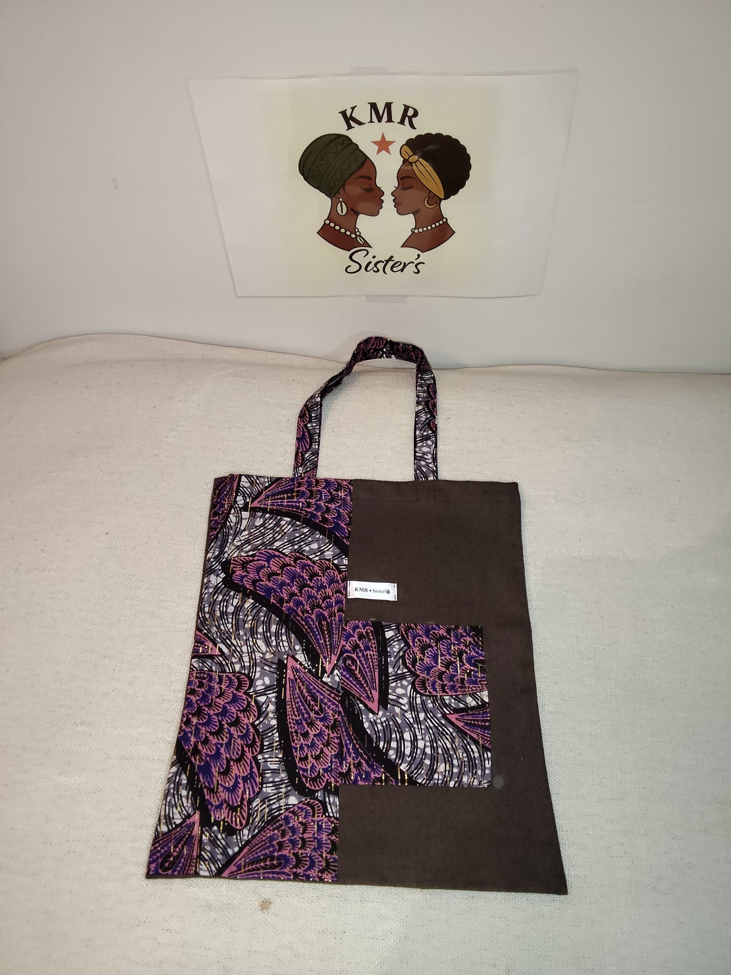 Tote bag en jean & pagne