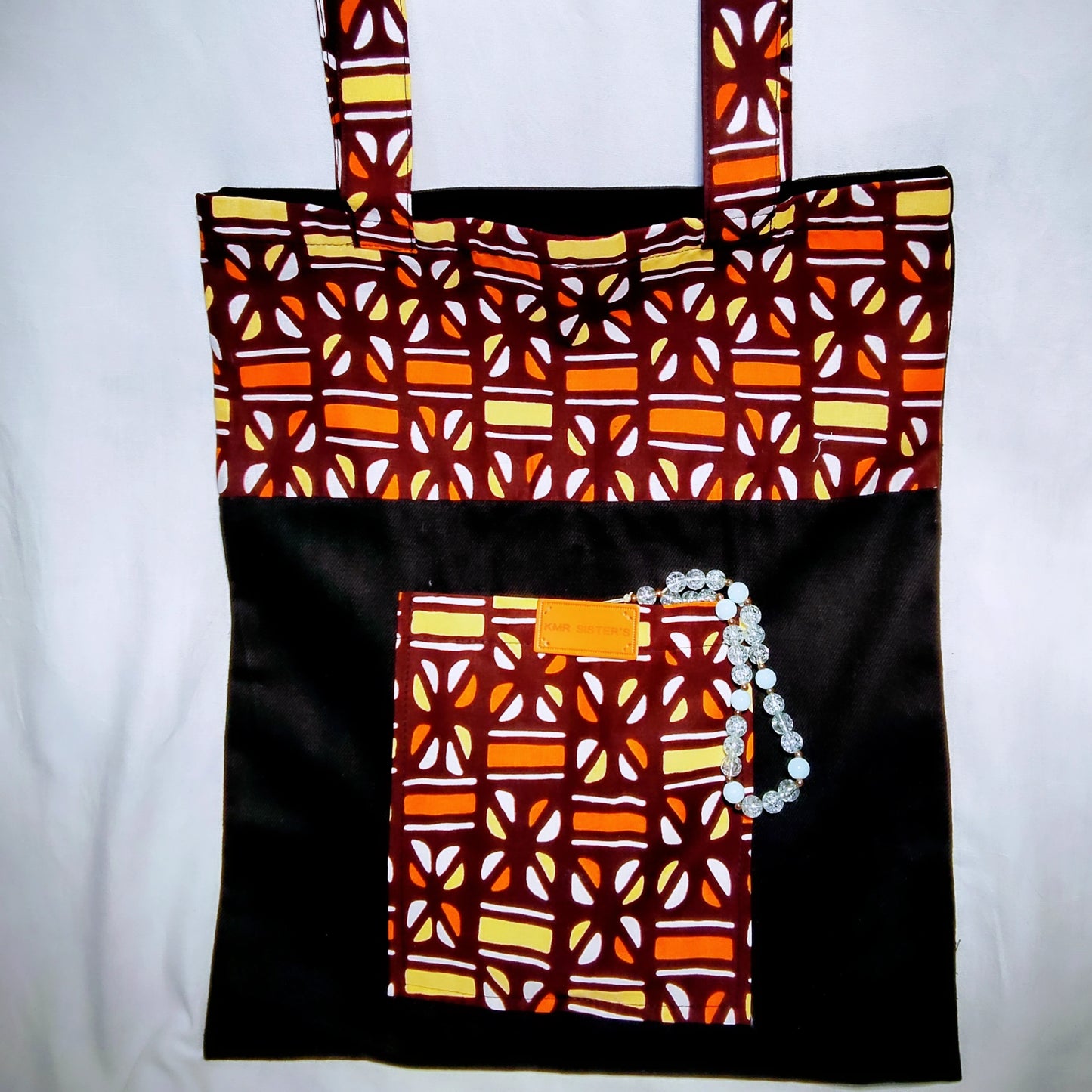 Tote bag en jean & pagne