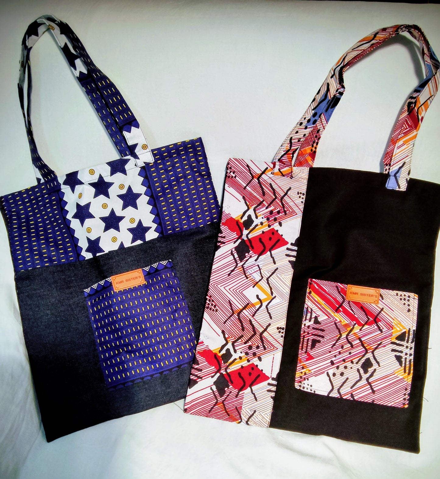 Tote bag en jean & pagne